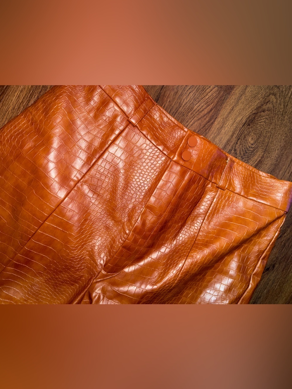 Nwot Bardot Faux Croc
Leather Pants Brown XL $175 revolve spring party - Picture 12 of 14